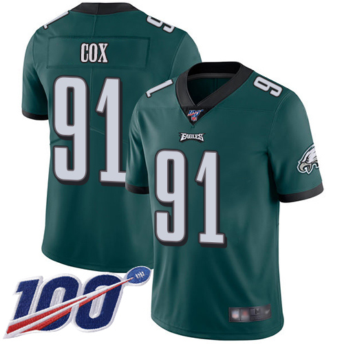 Men Philadelphia Eagles #91 Fletcher Cox Midnight Green Team Color Vapor Untouchable NFL Jersey Limited Player 3